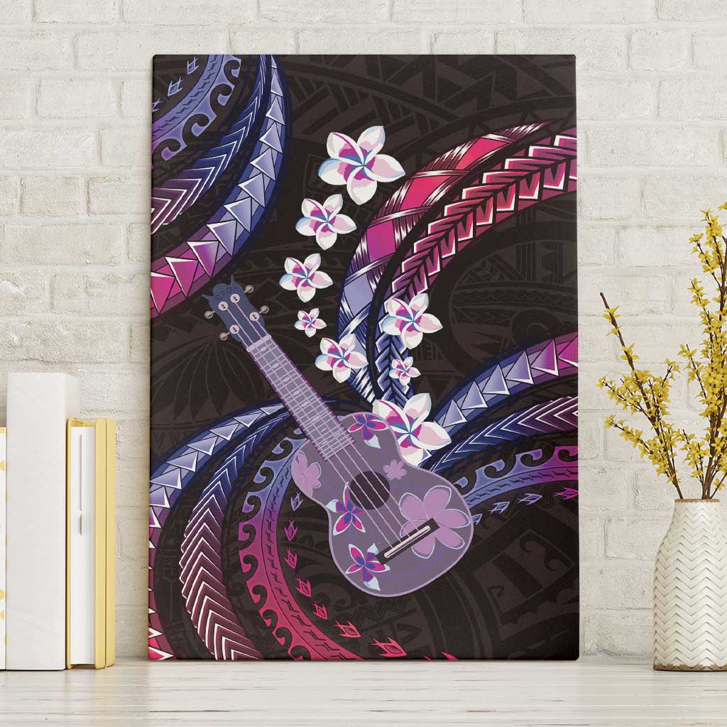 Hawaiian Ukulele Canvas Wall Art Sweet Dream Fantastic Plumeria