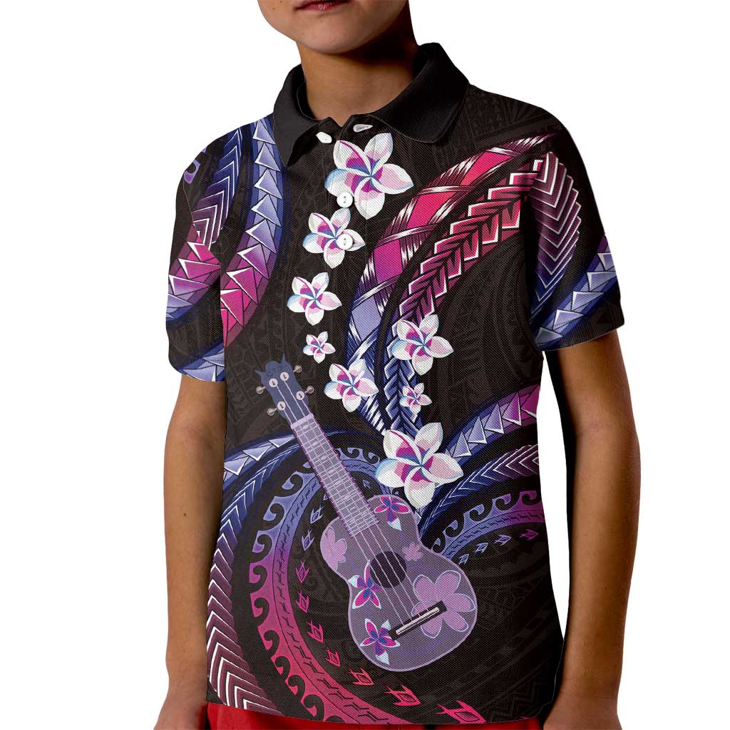 Hawaiian Ukulele Kid Polo Shirt Sweet Dream Fantastic Plumeria