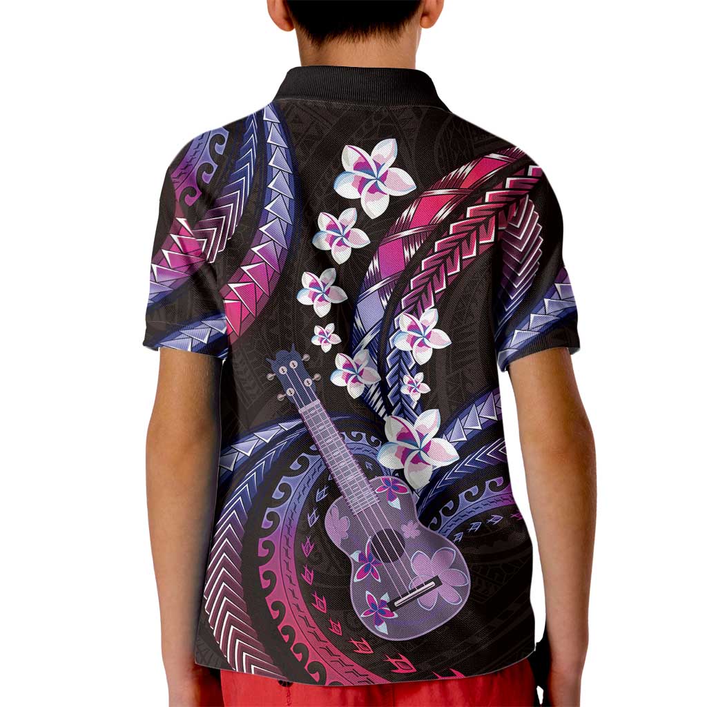 Hawaiian Ukulele Kid Polo Shirt Sweet Dream Fantastic Plumeria