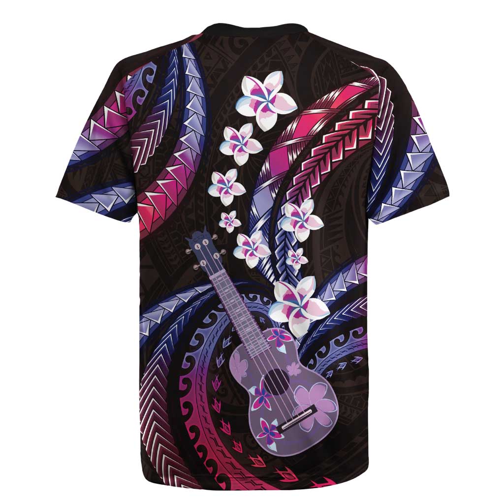Hawaiian Ukulele Rugby Jersey Sweet Dream Fantastic Plumeria