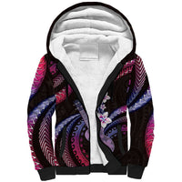 Hawaiian Ukulele Sherpa Hoodie Sweet Dream Fantastic Plumeria