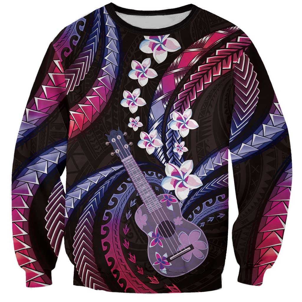 Hawaiian Ukulele Sweatshirt Sweet Dream Fantastic Plumeria