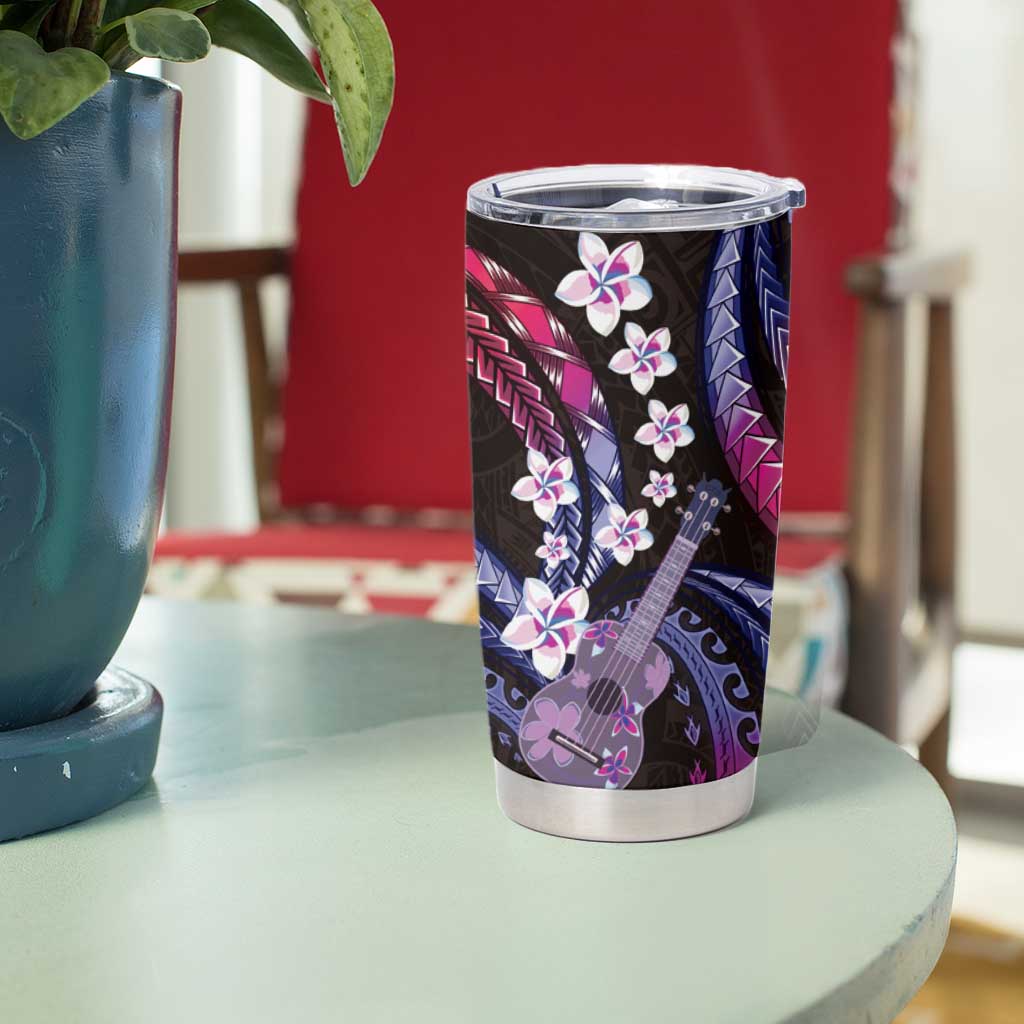 Hawaiian Ukulele Tumbler Cup Sweet Dream Fantastic Plumeria