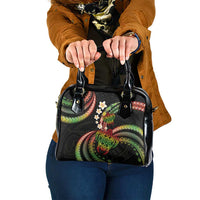 Hawaii Turtles Plumeria Shoulder Handbag Reggae Polynesian Pattern