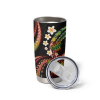 Hawaii Turtles Plumeria Tumbler Cup Reggae Polynesian Pattern