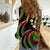 Hawaii Turtles Plumeria Women Casual Shirt Reggae Polynesian Pattern