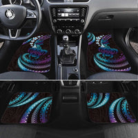 Hawaii Turtles Plumeria Car Mats Amethyst Gradient Polynesian Pattern