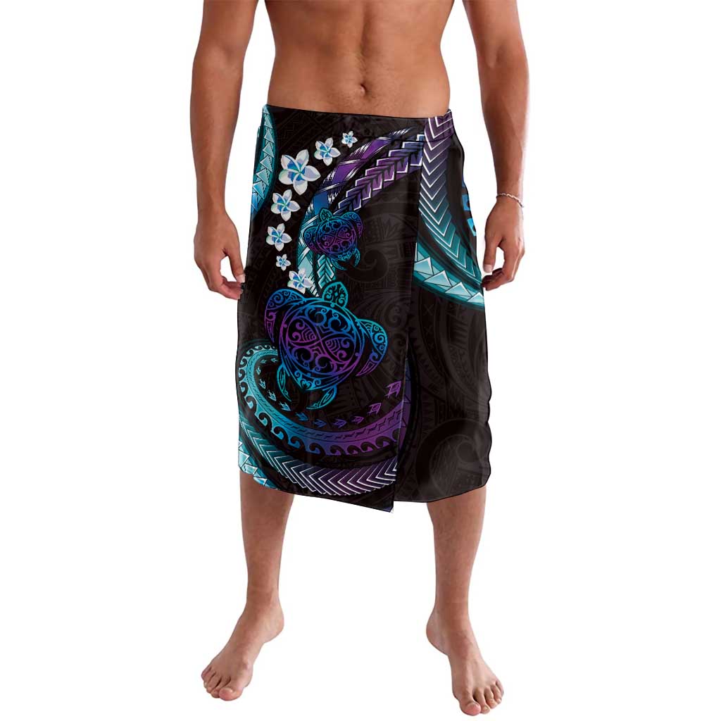 Hawaii Turtles Plumeria Lavalava Amethyst Gradient Polynesian Pattern