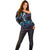Hawaii Turtles Plumeria Off Shoulder Sweater Amethyst Gradient Polynesian Pattern