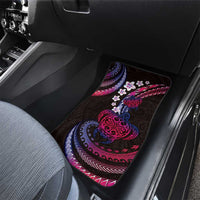 Hawaii Turtles Plumeria Car Mats Sweet Gradient Polynesian Pattern