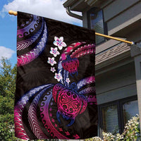 Hawaii Turtles Plumeria Garden Flag Sweet Gradient Polynesian Pattern
