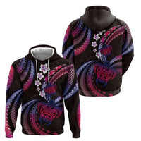 Hawaii Turtles Plumeria Hoodie Sweet Gradient Polynesian Pattern LT01 - Polynesian Pride