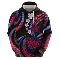 Hawaii Turtles Plumeria Hoodie Sweet Gradient Polynesian Pattern LT01 - Polynesian Pride