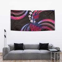 Hawaii Turtles Plumeria Tapestry Sweet Gradient Polynesian Pattern