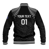 Custom New Zealand 2024 Rugby Baseball Jacket Silver Fern Aotearoa Kiwi LT01 - Polynesian Pride