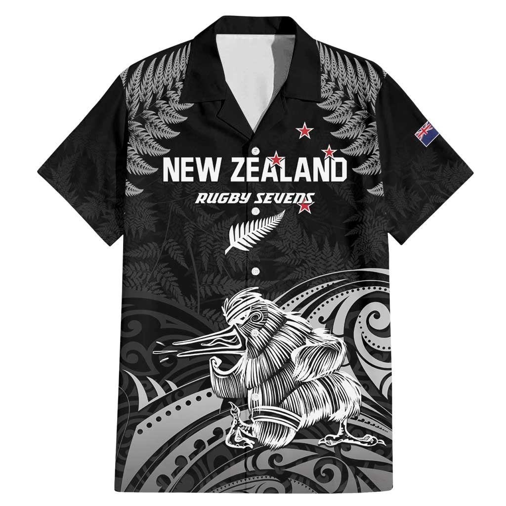 Custom New Zealand 2024 Rugby Family Matching Mermaid Dress and Hawaiian Shirt Silver Fern Aotearoa Kiwi
