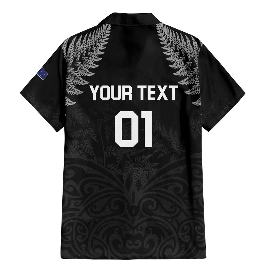 Custom New Zealand 2024 Rugby Family Matching Mermaid Dress and Hawaiian Shirt Silver Fern Aotearoa Kiwi