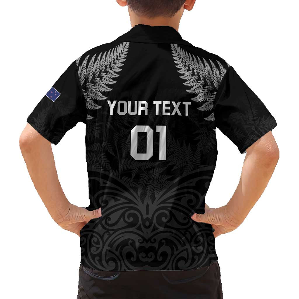 Custom New Zealand 2024 Rugby Family Matching Tank Maxi Dress and Hawaiian Shirt Silver Fern Aotearoa Kiwi
