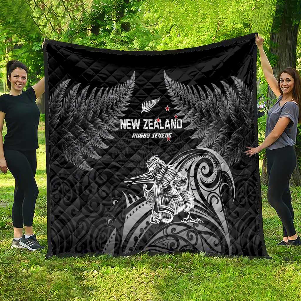 New Zealand 2024 Rugby Quilt Silver Fern Aotearoa Kiwi LT01 - Polynesian Pride