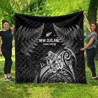 New Zealand 2024 Rugby Quilt Silver Fern Aotearoa Kiwi LT01 - Polynesian Pride