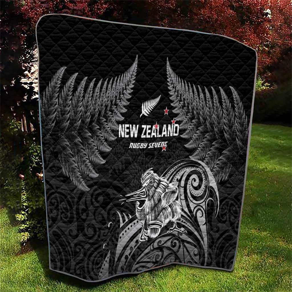 New Zealand 2024 Rugby Quilt Silver Fern Aotearoa Kiwi LT01 - Polynesian Pride