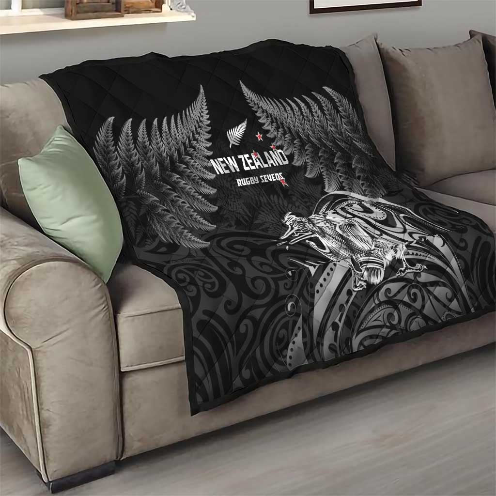 New Zealand 2024 Rugby Quilt Silver Fern Aotearoa Kiwi LT01 - Polynesian Pride