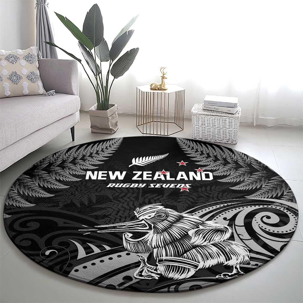 New Zealand 2024 Rugby Round Carpet Silver Fern Aotearoa Kiwi LT01 - Polynesian Pride