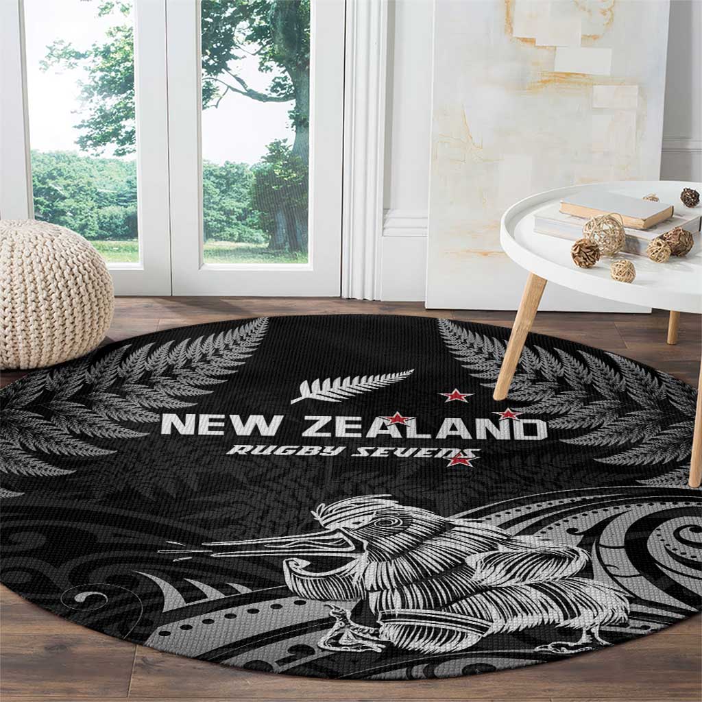 New Zealand 2024 Rugby Round Carpet Silver Fern Aotearoa Kiwi LT01 - Polynesian Pride