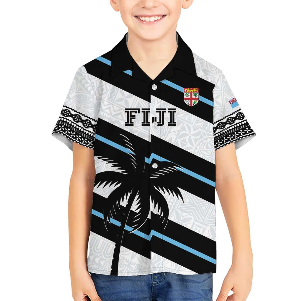 Custom Fiji 2024 Rugby Kid Hawaiian Shirt Fijian Tapa Pattern