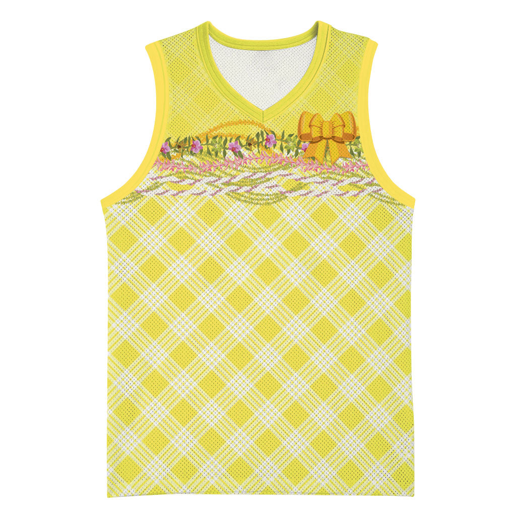 Hawaii Palaka Pikake Lokelani Plumeria Basketball Jersey Melemele Coquette Bow