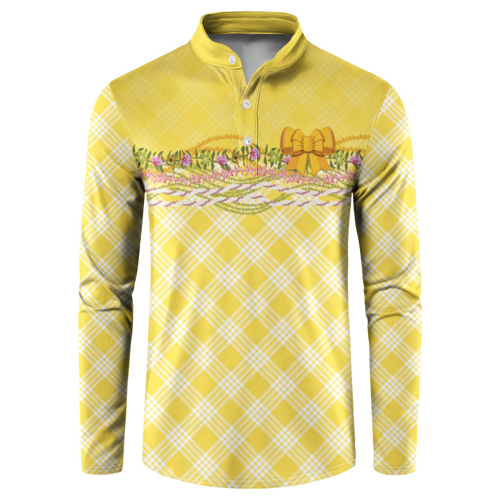 Hawaii Palaka Pikake Lokelani Plumeria Button Sweatshirt Melemele Coquette Bow