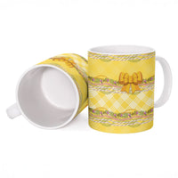 Hawaii Palaka Pikake Lokelani Plumeria Ceramic Mug Melemele Coquette Bow