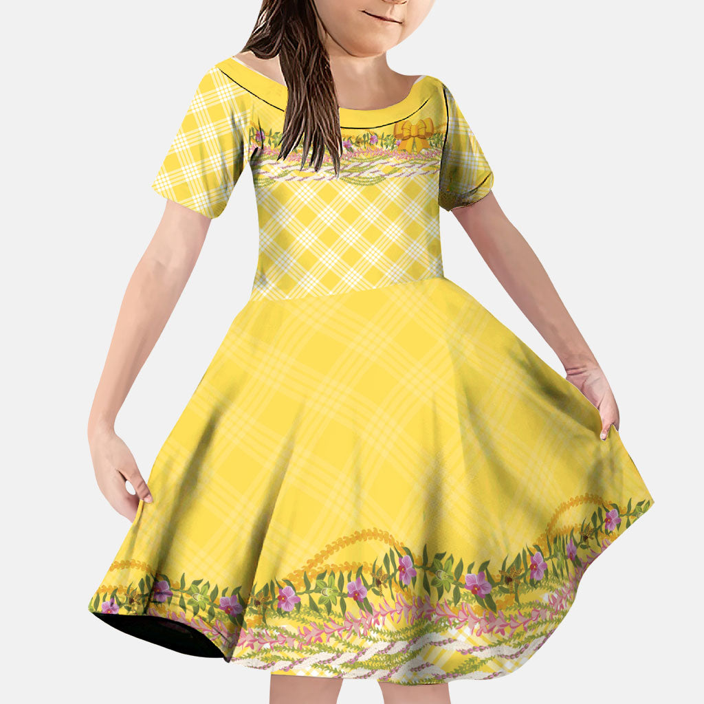 Hawaii Palaka Pikake Lokelani Plumeria Family Matching Off The Shoulder Long Sleeve Dress and Hawaiian Shirt Melemele Coquette Bow