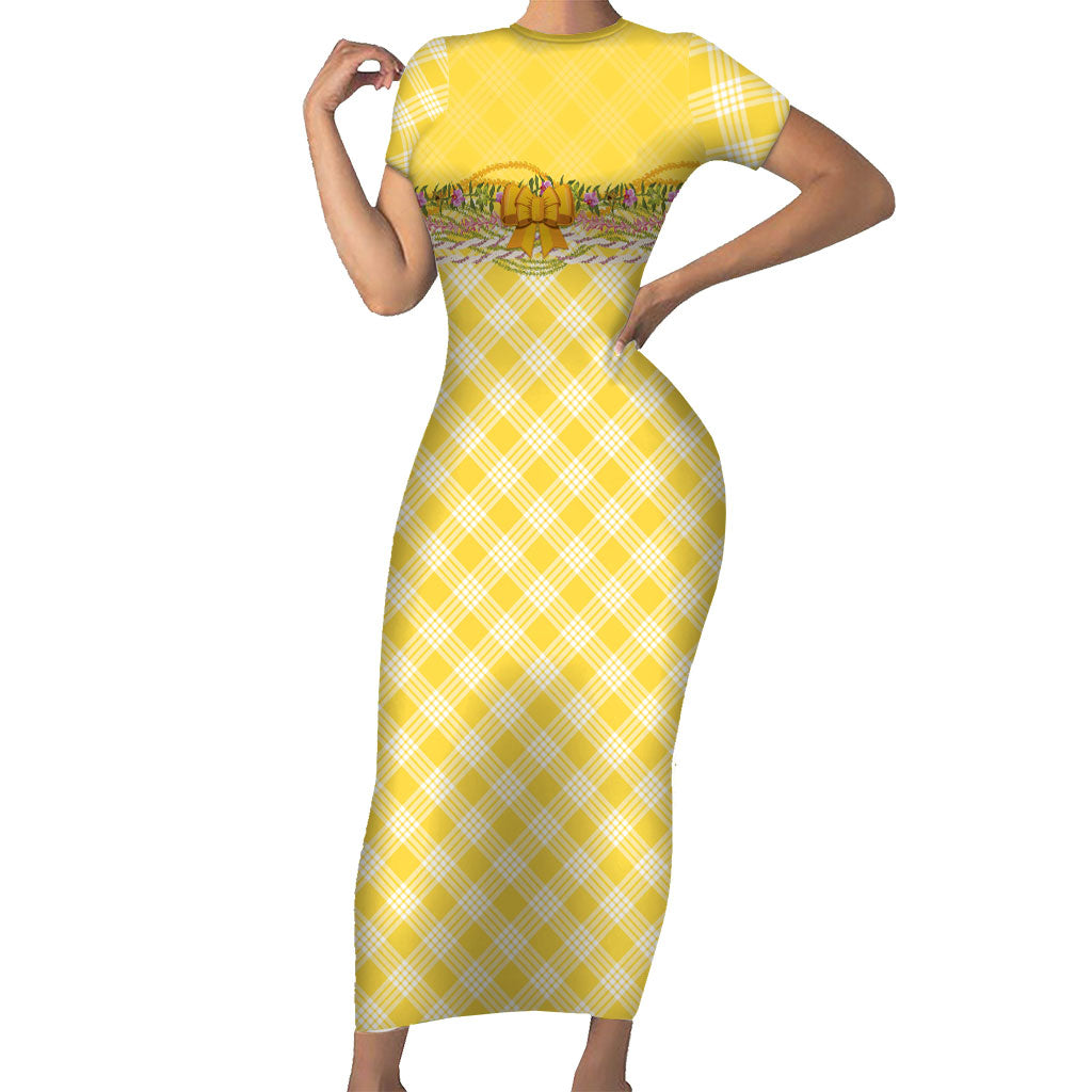 Hawaii Palaka Pikake Lokelani Plumeria Family Matching Short Sleeve Bodycon Dress and Hawaiian Shirt Melemele Coquette Bow
