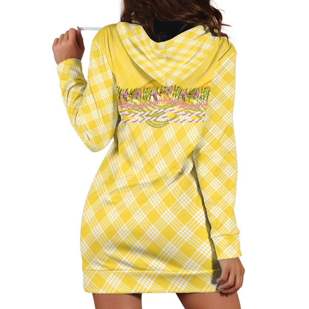 Hawaii Palaka Pikake Lokelani Plumeria Hoodie Dress Melemele Coquette Bow