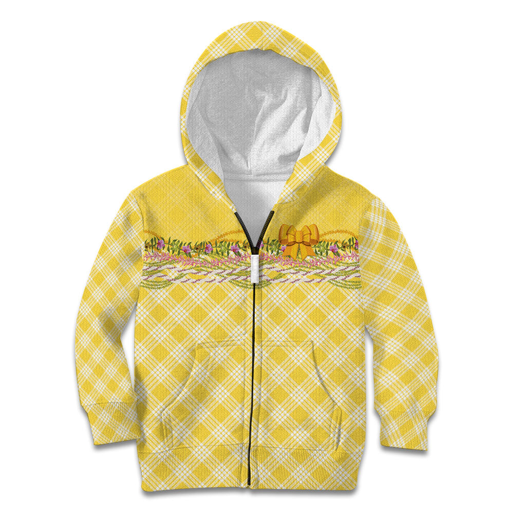 Hawaii Palaka Pikake Lokelani Plumeria Kid Hoodie Melemele Coquette Bow