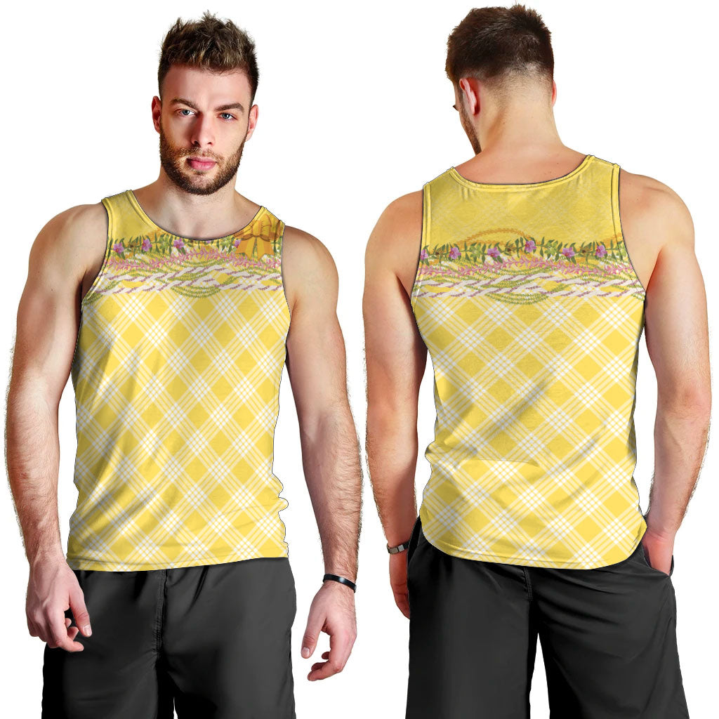 Hawaii Palaka Pikake Lokelani Plumeria Men Tank Top Melemele Coquette Bow
