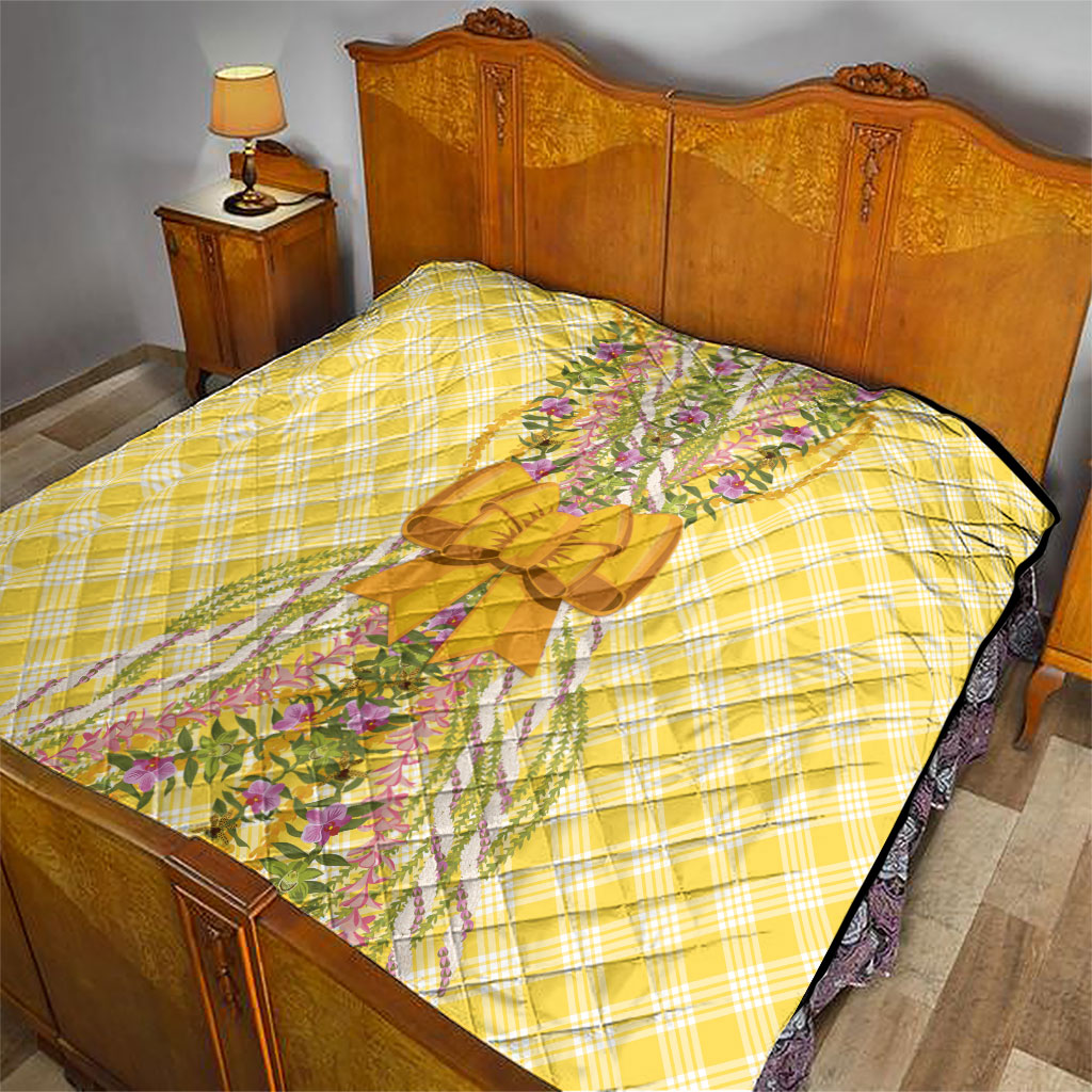 Hawaii Palaka Pikake Lokelani Plumeria Quilt Melemele Coquette Bow