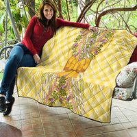 Hawaii Palaka Pikake Lokelani Plumeria Quilt Melemele Coquette Bow