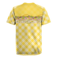 Hawaii Palaka Pikake Lokelani Plumeria Rugby Jersey Melemele Coquette Bow