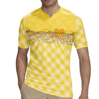 Hawaii Palaka Pikake Lokelani Plumeria Rugby Jersey Melemele Coquette Bow