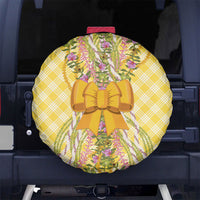 Hawaii Palaka Pikake Lokelani Plumeria Spare Tire Cover Melemele Coquette Bow