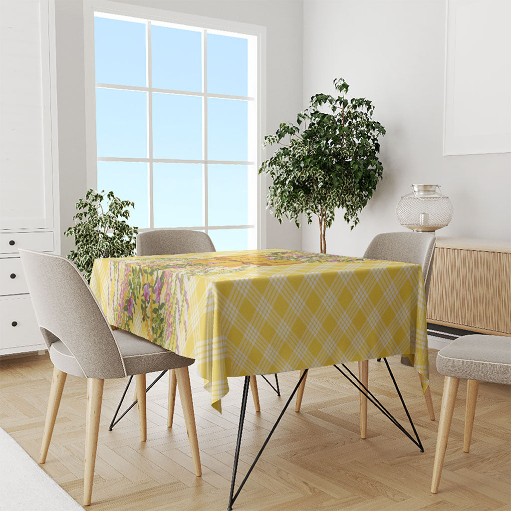 Hawaii Palaka Pikake Lokelani Plumeria Tablecloth Melemele Coquette Bow