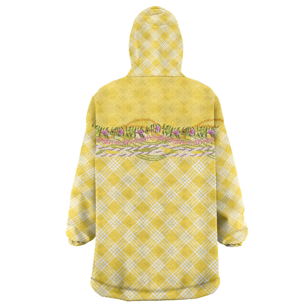 Hawaii Palaka Pikake Lokelani Plumeria Wearable Blanket Hoodie Melemele Coquette Bow