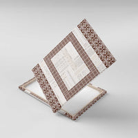 Samoa Siapo Brown Trimmed Canvas Wall Art Samoa White Sunday - Polynesian Pride