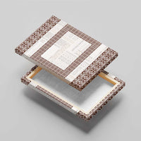 Samoa Siapo Brown Trimmed Canvas Wall Art Samoa White Sunday - Polynesian Pride