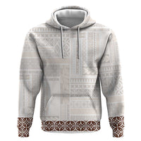 Samoa Siapo Brown Trimmed Hoodie Samoa White Sunday - Polynesian Pride