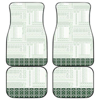 Samoa Siapo Green Trimmed Car Mats Samoa White Sunday - Polynesian Pride