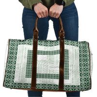 Samoa Siapo Green Trimmed Travel Bag Samoa White Sunday - Polynesian Pride