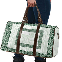Samoa Siapo Green Trimmed Travel Bag Samoa White Sunday - Polynesian Pride